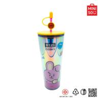 ราคา MINISO แก้วน้ำทรงสูง พร้อมหลอด 800mL BT21 Collection (21844364749)