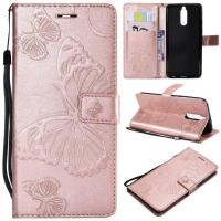 ราคา FUCASE Huawei Nova 2i Mate 10 Lite Blue Embossed ผีเสื้อ กระเป๋าเงินแบบกลับด้านได้เคสสำหรับหัวเหว่ย Nova 2i Mate 10 Lite 5 9 (564348105)