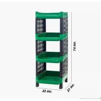ราคา ชั้นวางของพลาสติก 4 ชั้น ชั้นเก็บของ ขนาด 32 x 27 x 74 cm (15993026072)