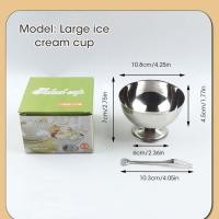 ราคา ถ้วยไอศกรีมสแตนเลสสตีลถ้วยไอศครีมถ้วยขนมหวานทำจากโลหะอุปกรณ์ทำอาหารในครัวถ้วยขนมชามสลัดผลไม้ (21010786820)