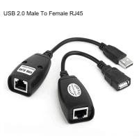 ราคา 2 Pcs USB To RJ45 LAN Cable Extension Adapter Cat6ชายหญิง Cat5 Cat5e 6 Rj45 LAN Ethernet Network Adapter (1169550429)