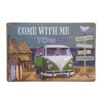 ราคา ป้ายสังกะสีวินเทจ TS01 รถยนต์ รถคลาสสิค รถโฟ๊ค รถเก่า ขนาด 20x30 ซม (15210050149)