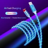 ราคา 5A Fast สายชาร์จ LED สว่างส่องแสงไหลสาย USB Streamer ที่มีสีสันสายข้อมูล MicroUSB Type C iPhone สายชาร์จสายชาร์จสำหรับ Iphone Android (7631818564)