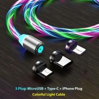 ราคา 3ใน1 LEDแม่เหล็กไหล2 4A Fastสายชาร์จไฟLEDสายแท่นชาร์จแม่เหล็กชาร์จสายโทรศัพท์MicroสายType CสายUSB Nylonสายชาร์จสายสำหรับiPhone Android (16029051041)