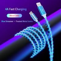 ราคา 5A Fast สายชาร์จ LED สว่างส่องแสงไหลสาย USB Streamer ที่มีสีสันสายข้อมูล MicroUSB Type C iPhone สายชาร์จสายชาร์จสำหรับ Iphone Android (7631818556)