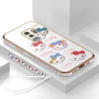 ราคา Hontinga เคสโทรศัพท์ Samsung Galaxy Note 9 Note 8 S9 Plus S9 เคสการ์ตูนน่ารัก Hello Kitty ชุบโครเมี่ยมสุดหรูนิ่มเคสโทรศัพท์ TPU สี่เหลี่ยมคลุมทั้งหมดป้องกันกล้องเคสยางสำหรับเด็กผู้หญิง (18860262599)