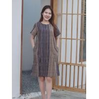 ราคา มินิเดรส ใส่แอ่วเหนือ ผ้าฝ้ายพื้นเมืองเชียงใหม่ มีกระเป๋าซ้าย ขวา (21486655111)