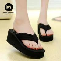 ราคา รองเท้าแตะผู้หญิงฤดูร้อนรองเท้าแตะส้นเตารีดส้นเตารีดกันลื่น (21520565216)
