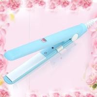 ราคา Clearance Sale 2 in 1 ที่หนีบผมมินิที่หนีบผมตรงเซรามิคทัวร์มาลีนแผ่นความร้อนแบนเซรามิคทัวร์มาลีนแผ่น Curler Sky Blue US Plug EU Plug intl (11024021277)