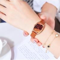 ราคา COD Womens Watch Fashion Casual Quartz Watch Korean Elegant Leather Strap Square Analog Fashion Ladies Wrist Watch (7636853743)