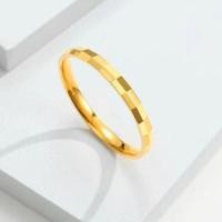 ราคา OYJR แหวนเรียบๆ ลายไม้ไผ่แฟชั่น แหวนสแตนเลสสำหรับผู้หญิง ไม่ลอก (21745048498)