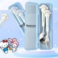 ราคา Cupcake ชุดช้อนส้อมสแตนเลสลายการ์ตูนน่ารัก hellos kittys kuromis ช้อนส้อมเครื่องใช้บนโต๊ะอาหารอุปกรณ์การเรียนของเด็ก (21484192642)