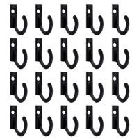 ราคา 20ชิ้นติดผนังตะขอเดี่ยวตะขอเสื้อคลุมตะขอเสื้อและ20ชิ้นสกรูสำหรับแขวนกุญแจตะขอ (15792406539)