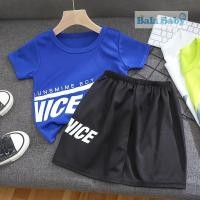 ราคา ชุดกีฬาเด็ก ชุดบาส ออกกำลังกาย เสื้อผ้าแฟชั่นเด็กผู้ชาย Size 80 120 cm (21448230574)