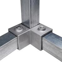 ราคา ข้อต่อเหล็กกล่อง ขนาด 1 นิ้วข้อต่อ DIY ข้อต่อเหล็กกล่อง ไม่ต้องเชื่อมให้เสียเวลา ถอดได้ น็อคดาวน DIY Tools Shope (21341188575)