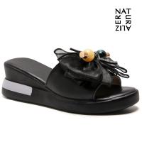 ราคา NATURALIZER รองเท้า Border Stitch รุ่น NAC25 รองเท้าแตะผู้หญิง รองเท้าแบบสวมและรองเท้าแตะ Free Shipping (18413511273)