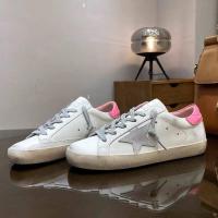 ราคา Internet Celebrity Dirty Shoes Womens Genuine Leather Distressed XINGX Flat Sneakers Retro Dirty White Shoes Height Increasing Insole Golden Goose Shoes (20191794954)