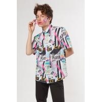 ราคา ESP เสื้อเชิ้ตแขนสั้นลายกราฟิก ผู้ชาย Graphic Print Shirt 03834 (21393036742)