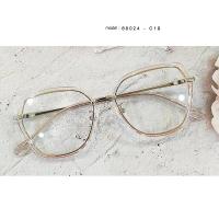 ราคา 2024 New กรอบแว่นตา รุ่น 68024 C19 เต็มกรอบสีชมพูอ่อนใส Vintage ทรงสวย ใส่สบาย บริการตัดเลนส์สายตาราคาถูก COD (21672335494)