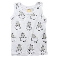 ราคา baa baa sheepz เสื้อเด็ก แขนกุด ผ้าใย่ไผ่Plus นุ่มสบายที่สุด ลาย Big Sheepz สีขาว ไซส์ 0 เดือน 4ขวบ (19643675991)