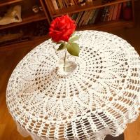 ราคา ผ้าปูโต๊ะผ้าโครเชต์ถักมือวินเทจสีขาวผ้าคลุมโต๊ะสีกาแฟขนาด65 70ซม ผ้าปูโต๊ะผ้าฝ้ายบริสุทธิ์ถักทอทรงกลมมีสไตล์ใหม่ (20400537391)