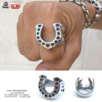 ราคา แหวนเกือกม้า เลสเงิน งานแท้100 สแตนเลสแท้316l allacc (1605932622)