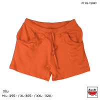 ราคา แตงโม SUIKA กางเกงขาสั้นเอวเชือกผูกสีดำ ผ้าเกล็ดปลา PT PS TERRY (21763875128)