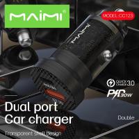 ราคา หัวชาร์จรถ Car Charger ยี่ห้อ Maimi แท้ CC123 2ช่อง USB จ่ายไฟ 2 4A MAX (21714327783)