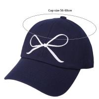 ราคา หมวกแก็บผู้หญิงหญิงสาวปักลายโบว์หวานหมวกอเนกประสงค์สปริงหมวกเบสบอลผ้ายีนส์ซักหมวกป้องกันแดดปรับได้สไตล์ภาพติดด้านหลัง (21795229271)