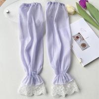 ราคา huiheyu ถุงมือกันแดดuv ถุงมือ กัน แดด ผญ ถุงมือกัน UV ปลอกแขน หมวดกัน แดด หญิง การป้องกันแสงแดด แขนเสื้อลูกไม้ ระบายอากาศได้ระบายอากาศ ไม่มีนิ้ว ที่คลุมแขนฤดูร้อน ป้องกันรังสียูวี โพลีเอสเตอร์ แขนยาวแ