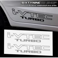 ราคา สติ๊กเกอร์ I VTEC TURBO 2ชิ้น VTEC TURBO (21660591705)