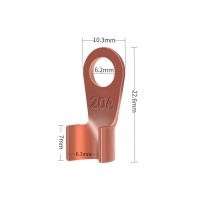 ราคา 20pcs OT Series Terminal 10 20 30 40 50 100A Splice Wire Copper O shape Circular Naked Cable Connector Open Lug (21194017157)