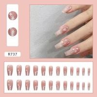 ราคา 24 ชิ้นต่อกล่อง เกาหลีใต้ เล็บปลอม มาพร้อมกาว เล็บปลอมเจลแท้ การออกแบบใหม่ น่ารัก เล็บเจล การออกแบบกันน้ำ (10464845027)