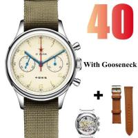 ราคา YF RED STAR 40mm Seagull 1963 Chronograph Mechanical Mens Wristwatch with Gooseneck Pilot ST1901 Air Force Aviation Sapphire Watch (19876942757)