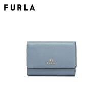 ราคา FURLA กระเป๋าสตางค์ผู้หญิง รุ่น FURLA CAMELIA M COMPACT WALLET FLAP สี CELESTIAL ARTEMISIA int (21496003221)