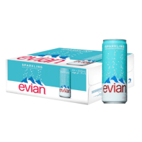 ราคา 3 ลัง 72 กระป๋อง Evian Sparkling Carbonated Natural Mineral 330 ml น้ำแร่ Evian Sparkling 330 ml (21487595637)