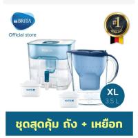 ราคา BRITA ถังกรองน้ำ FLOW 8 2L เหยือกกรองน้ำ BRITA รุ่น รุ่น Marella XL 3 5L สีน้ำเงิน (21962187284)