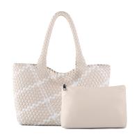 ราคา LIKEBAG กระเป๋าแฟชั่นสตรีกระเป๋าถือกระเป๋าถือกระเป๋าสะพายไหล่หนัง PU ความจุขนาดใหญ่กระเป๋าทอขนาดใหญ่ (21772581704)