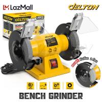 ราคา DELTON มอเตอร์หินเจียร มอเตอร์หินไฟ 5 นิ้ว 125 มม 6 นิ้ว 150 มม หินเจียร หินเจียรตั้งโต๊ะ Bench Grinder หินเจียร์ แท่นเจียร เครื่องเจียรตั้งโต๊ะ (19521952789)