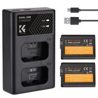 ราคา K F Sony NP FW50 battery 2 pack dual slot battery charger kit for Sony Alpha 7 A7 Alpha 7R A7R A7R II A7 II A7S (20486210308)