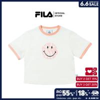 ราคา FILA เสื้อครอปผู้หญิง FILA X SMILEY รุ่น FW2RSF4S03F WHITE (21397724337)