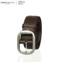ราคา Louis Montini SANCHEZ เข็มขัดผู้ชายหนังวัวแท้ เข็มขัดหนังวัวลายลิ้นจี่ Men Belts MGN186 (19591412916)