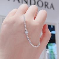 ราคา pandora ของแท้ กำไล Sparkling Halo Tennis Bracelet women สร้อยข้อมือ สร้อยข้อมือหญิง Sterling silver การจัดส่งไทย (21425121251)