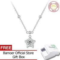 ราคา BAMOER ดาว0 5CT ที่สดใสตัด Moissanite สร้อยคอพร้อมจี้เงิน925สร้อยคอเพชรพลอยมีสี MSN036 (21699942678)