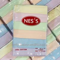ราคา ุ6 12ผืน NES Sผ้าอ้อมสีพาสเทล6สี ฟ้าล้วน ชมพูล้วน 27x27นิ้ว NESSผ้าอ้อมสาลูเนื้ออองฟองพรีเมี่ยมเกรด (12202473257)