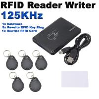 ราคา เครื่องอ่านและเขียน RFID Copier 125KHz Cloner Writer Duplicator Programmer Reader 5 Pcs Key Ring 1 RFID Card T5577 EM4305 (15562461015)