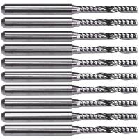 ราคา QAN 10X 2mm x 15mm Carbide Single Flute Spiral End Mill CNC Router Bit (21430928193)