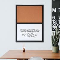 ราคา กระดานไวท์บอร์ด กระดานไม้ก๊อก ขอบไม้สีดำ งานพรีเมี่ยม 45x60 ซม ไวท์บอร์ด ก๊อกบอร์ด บอร์ดไม้ก๊อก whiteboard cork board (21244030437)