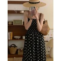 ราคา พร้อมส่ง Daisy black dress C3634 เดรสยาวสายเดี่ยว เดรสยาวมินิมอล เดรสสายเดี่ยว เดรสสายเดี่ยวลายดอก (16442559013)
