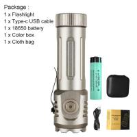 ราคา Asafee F52 Mini Tactical Flashlight XPG LED Super Bright High Power Keychain light 2000LM Portable LED Light Type C Charging IPX4 Waterproof 18650 Battery (21675256020)